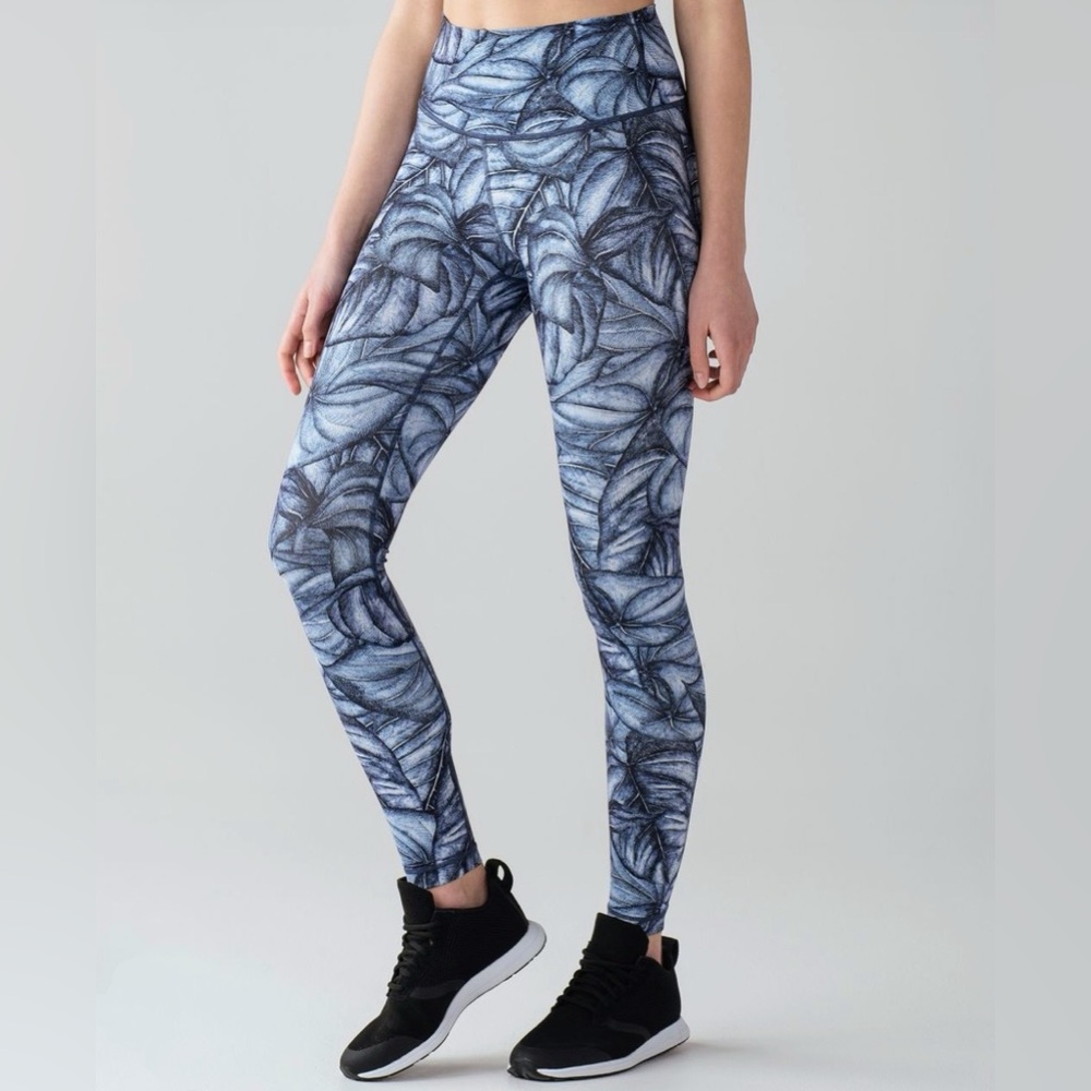 Lululemon Wunder Under Hi-Rise 7/8 Tight – Antiqued Alpine Print | Size 8